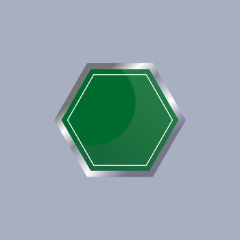 Blank green traffic road sign vector