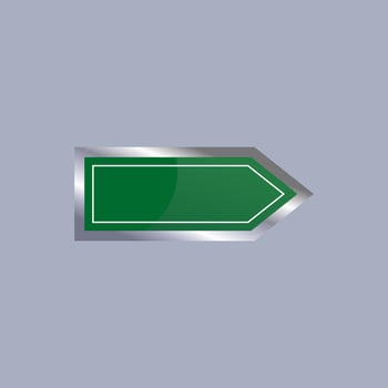 Blank green traffic road sign vector