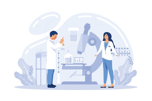 Medical research, laboratory diagnostic services, medical device design and development Bio technology and science, chemical engineering, laboratory equipment. vector