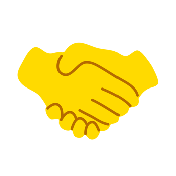 Yellow hand showing symbol PNG