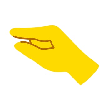 yellow hand showing symbol vector