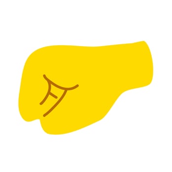 yellow hand showing symbol vector