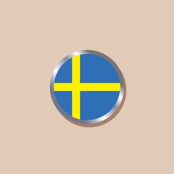 Illustration of Sweden flag Template vector
