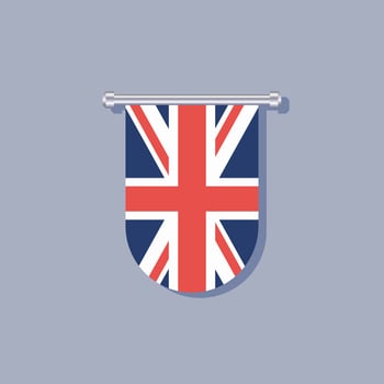 Illustration of United Kingdom flag Template vector