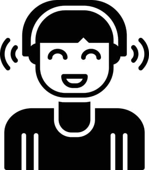 Listening Glyph Icon vector