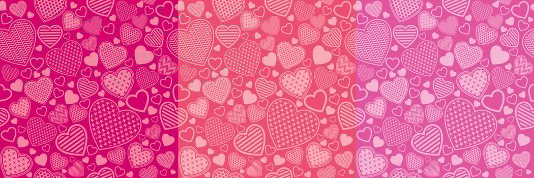 Various love pattern doodle collection vector seamless pattern.eps