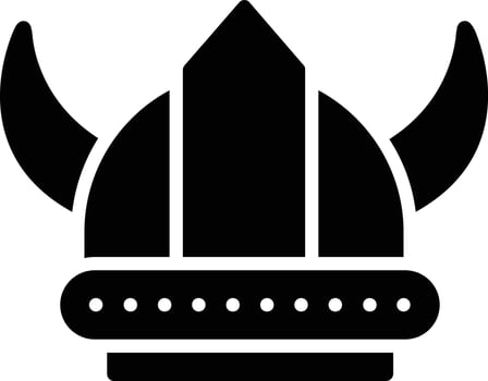 Viking Helmet Glyph Icon vector