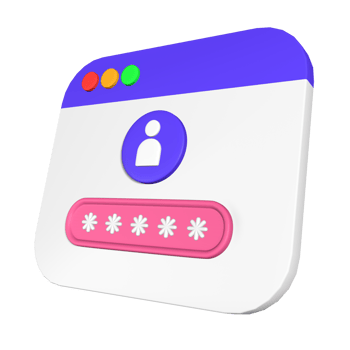 3D Password Input Illustration Design png