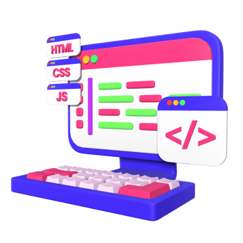3D Programmer PC Illustration Side View png
