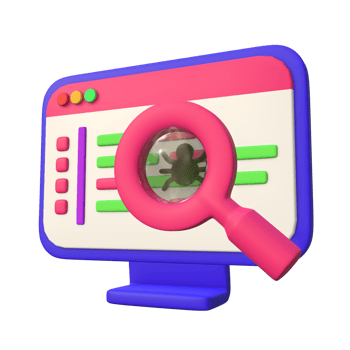 3D Code Debugging Illustration Side View png
