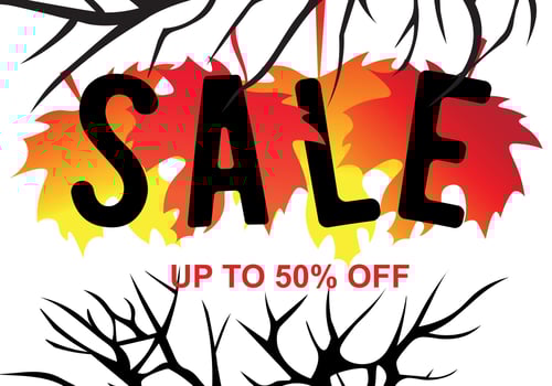Autumn Sale Online Banner Template. Halloween Sale Banner with Up to 50 of vector