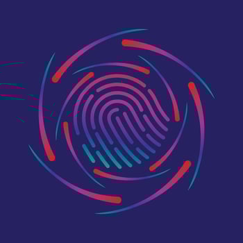 Fingerprint logo vector illustration