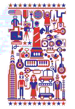 4th of July,  U.S.A Independence Day vector