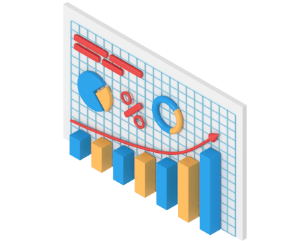 3d illustration of business growth analysis png