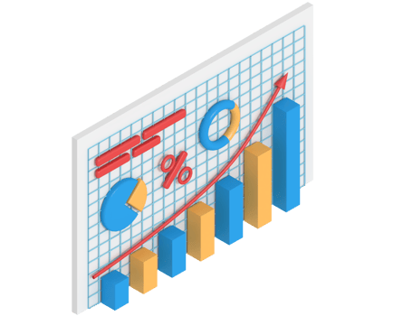 3d illustration of business growth analysis png