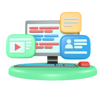 3d illustration of computer programmer coding png