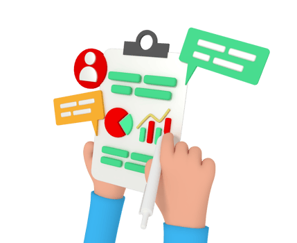 3d illustration business Data analysis png