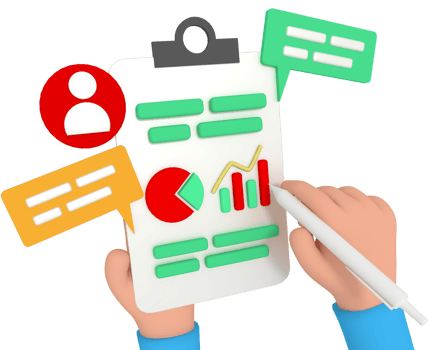 3d illustration business Data analysis png