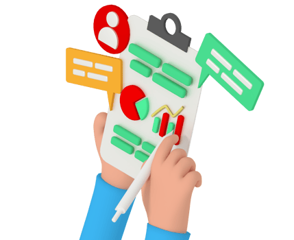 3d illustration business Data analysis png
