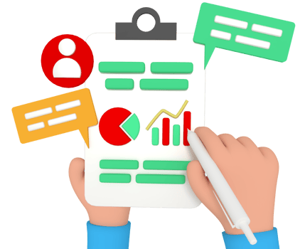 3d illustration business Data analysis png