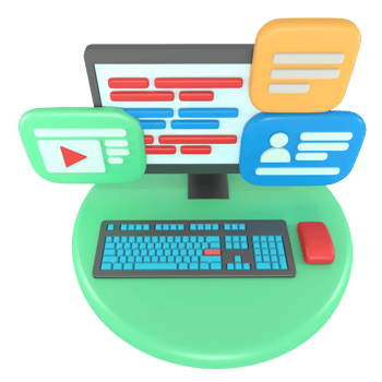 3d illustration of computer programmer coding png