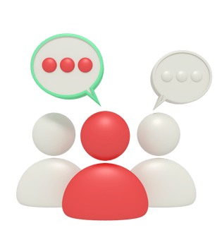 3d icon of Team Discussion png