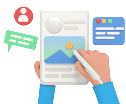 3d illustration of designer ui developer png