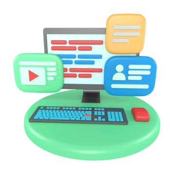 3d illustration of programmer coding on computer png