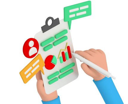 3d illustration business Data analysis png