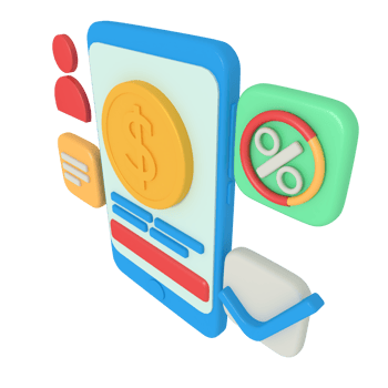 3d illustration of digital payment on phone png