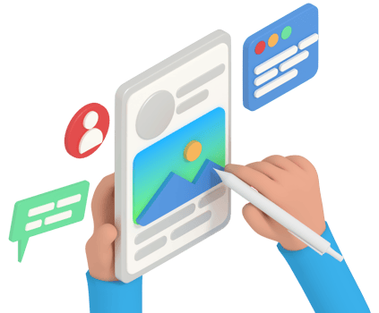 3d illustration of designer ui developer png