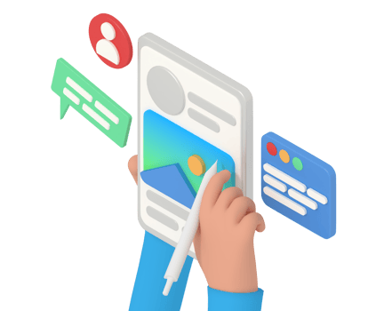 3d illustration of designer ui developer png