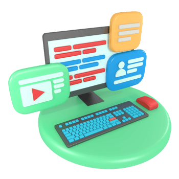 3d illustration of computer programmer coding png