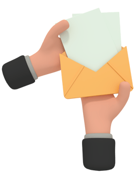 3d illustration of opening email envelope png