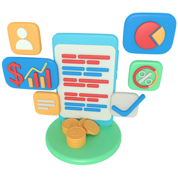 3d rendering phone screen business report application png