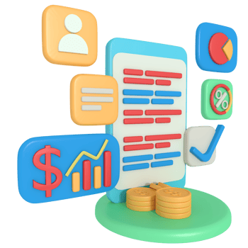 3d rendering phone screen business report application png
