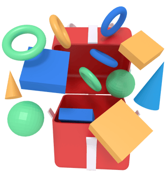 3d illustration of surprise gift box png