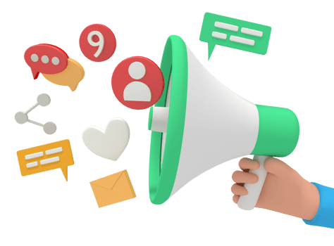 3d illustration of digital marketing in phone png