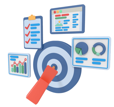 3d illustration of digital marketing business png