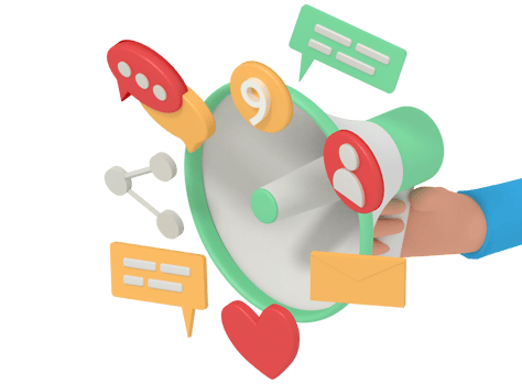 3d illustration of digital marketing in phone png