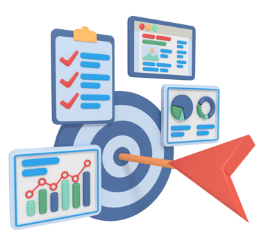 3d illustration of digital marketing business png