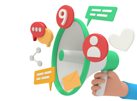 3d illustration of digital marketing in phone png