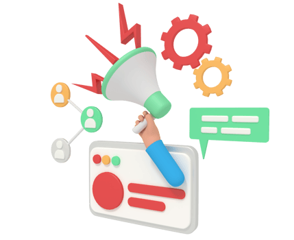 3d illustration of digital marketing in phone png
