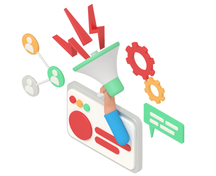 3d illustration of digital marketing in phone png