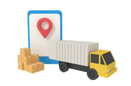 3d illustration of delivery location on phone png