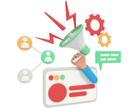 3d illustration of digital marketing in phone png