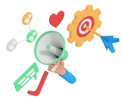 3d illustration of digital marketing in phone png