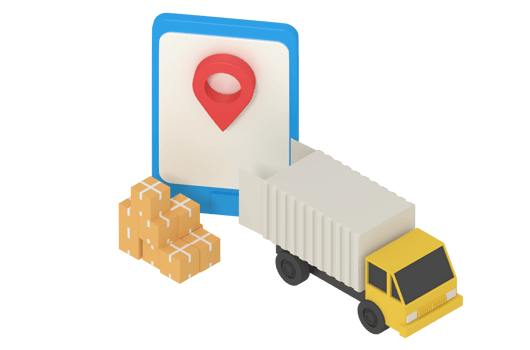 3d illustration of delivery location on phone png