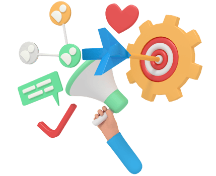 3d illustration of digital marketing in phone png