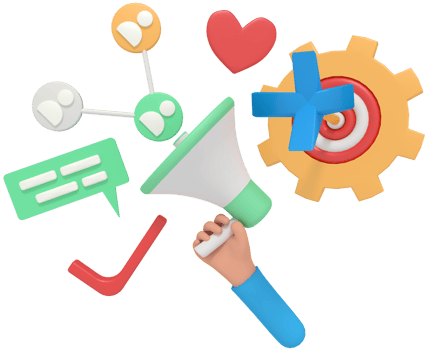 3d illustration of digital marketing in phone png